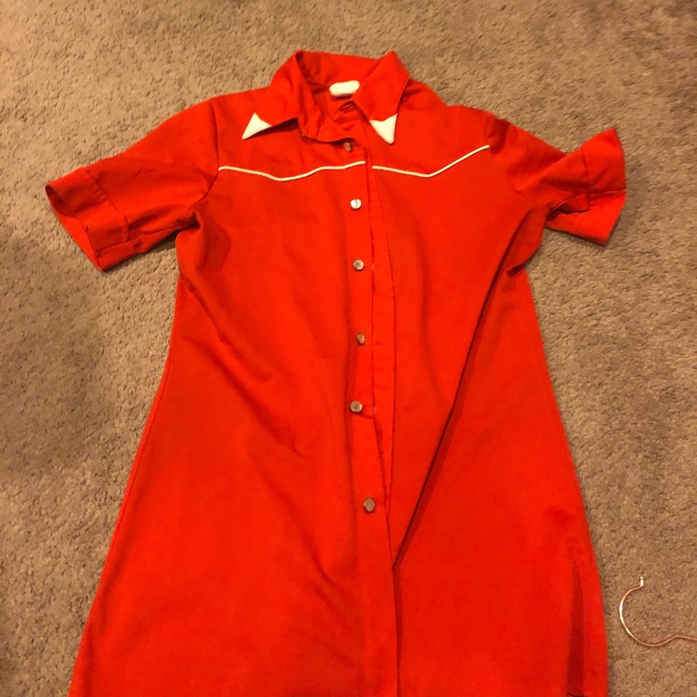 Red rockabilly button up vintage